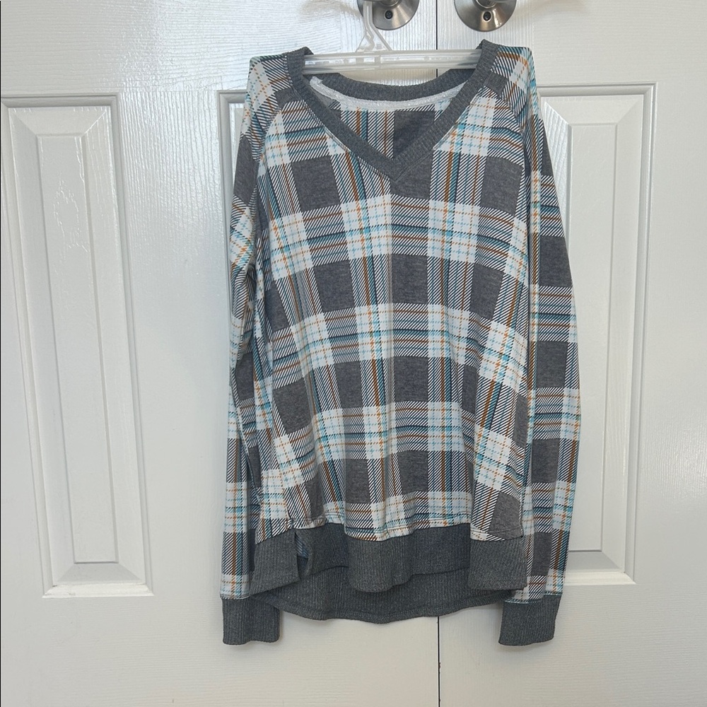 Plaid PJ Top